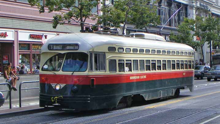 San Francisco MUNI Birmingham PCC streetcar 1077